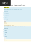 CS351-Database Management System 1: Short Quiz 2