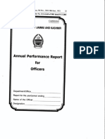 Annualperformance For Officers: Government of Jammu and Kashmir