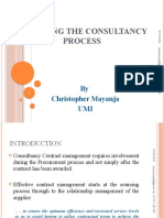 Managing The Consultancy Process