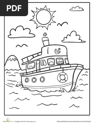 Download Transportation Coloring Boat