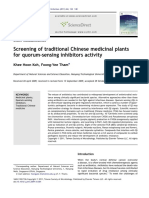 Screening of Traditional Chinese Medicinal Plants