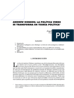 Andrew Dobson. La Política Verde Se Transforma en Teoría Política PDF
