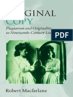 Robert Macfarlane - Original Copy - Plagiarism and Originality in Nineteenth-Century Literature (2007)