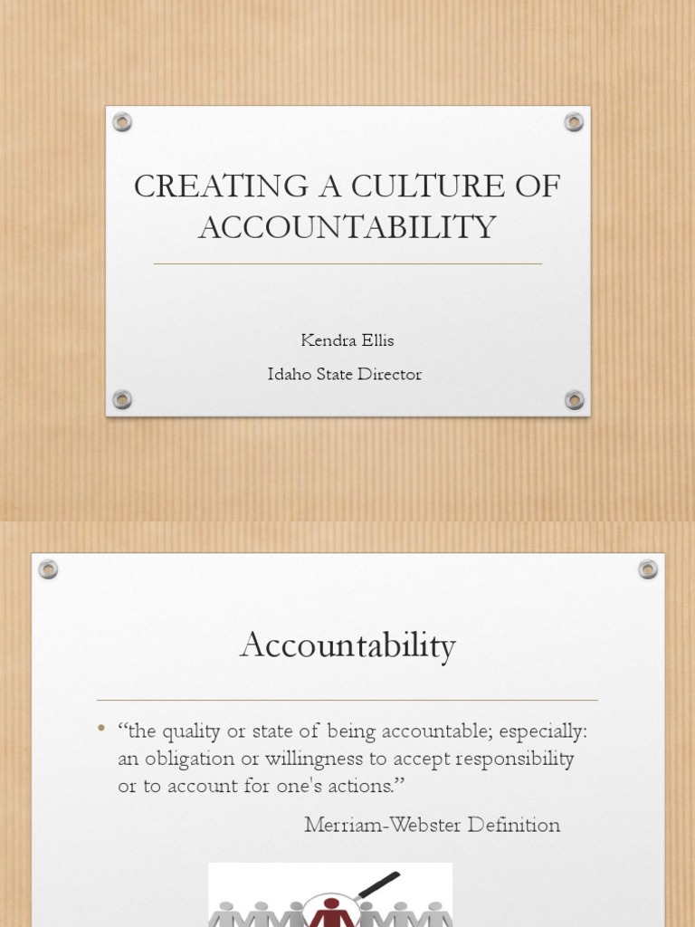Creating A Culture of Accountability: Kendra Ellis Idaho State Director ...