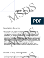 Population Dynamics - Logistics Growth Model