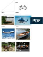 Different vehicles for transportation