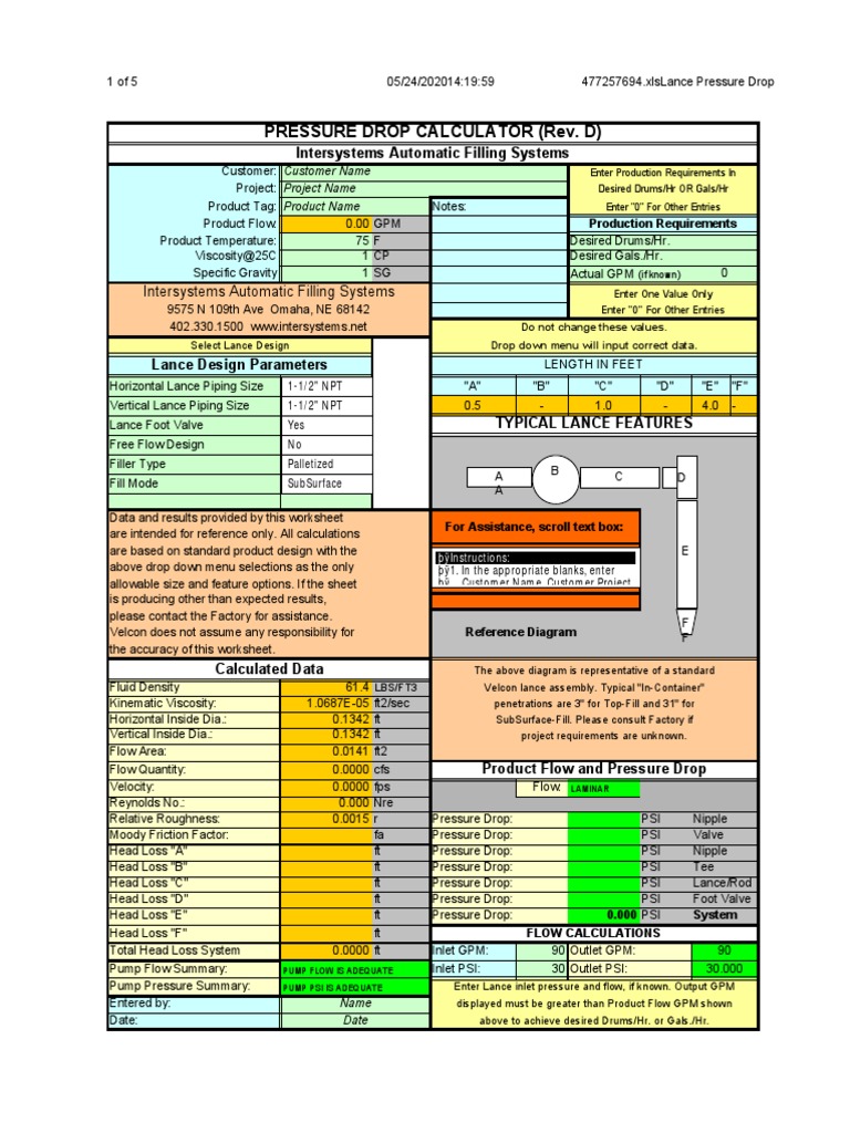 Pressure Drop Calculator | Download Free PDF | Fluid Dynamics ...