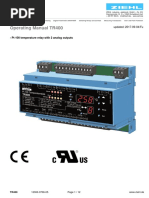 Operating Manual TR400: - PT 100 Temperature Relay With 2 Analog Outputs