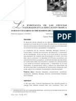 ARTICULO-La enseñanza de las ciencias naturales en la educacion basica. Articulo 2010