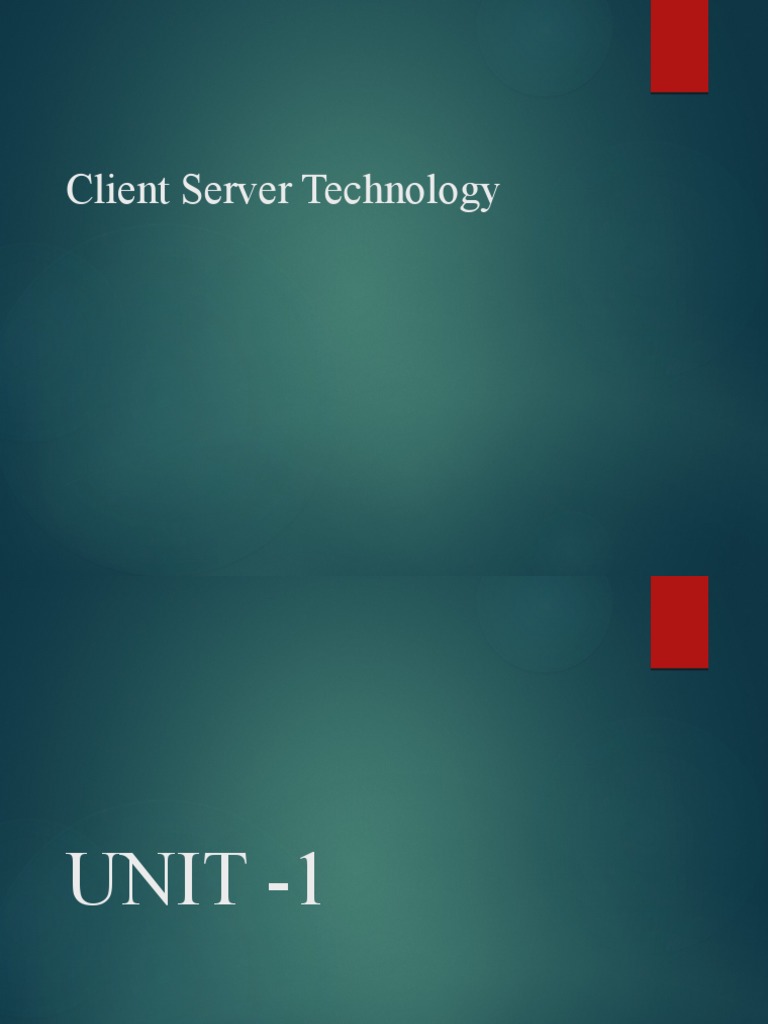 Client Server Technology | PDF | Computer Network | Operating System