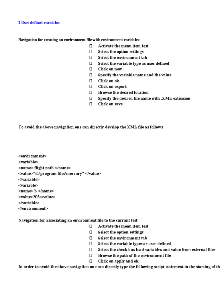 User Defined Variables | PDF | Software Framework | Object (Computer ...