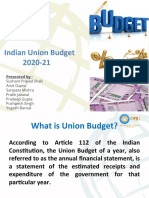 Indian Union Budget 2020-21: Presented by