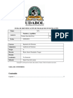 Ficha de Identificación de Trabajo de Investigación Título Nombres y Apellidos Códigos