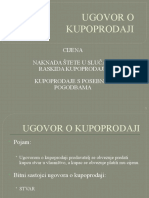 TP - Ugovor o Kupoprodaji - Cijena, Naknada Stete, Kupoprodaje S Posebnim Pogodbama