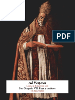 25 de mayo de 2020. San Gregorio VII, Papa y confesor. Visperas gregorianas