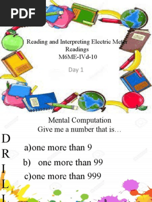 Reading And Interpreting Electric Meter Readings Day 1 Kilowatt Hour Electromagnetism