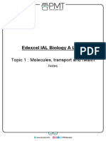 Edexcel IAL Biology A Level Topic 1 Notes