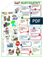 Complete The Sentences With Must or Mustn't and The Correct Verb in The List. Then Match Them To The Pictures