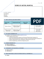 Resume of Mamtaj Akter PDF