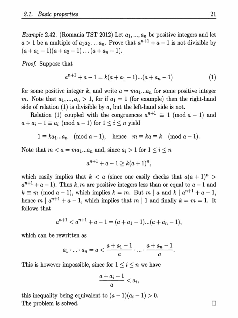 Number theory concepts and problems pdf mathematical proof integer