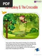 The Monkey and The Crocodile Story PDF