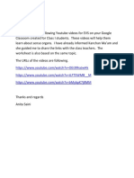 Links of Videos PDF