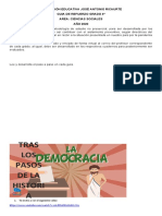 Guía de refuerzo de Ciencias Sociales sobre Democracia y Voto para grado 4o