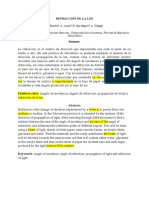 Segundo informe REFLEXIÓN DE LA LUZ