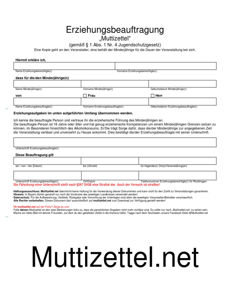 Muttizettel | PDF