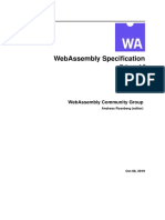 Webassembly Specification: Release 1.0