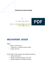 Mechatronics System Design: by Dr. Shadi Khan Baloch Email Id