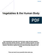 Vegetables and the human body
