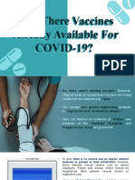 Are There Vaccines Already Available For COVID-19?