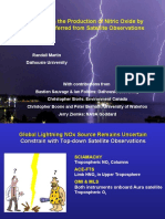Constraints On The Production of Nitric Oxide by Lightning As Inferred From Satellite Observations