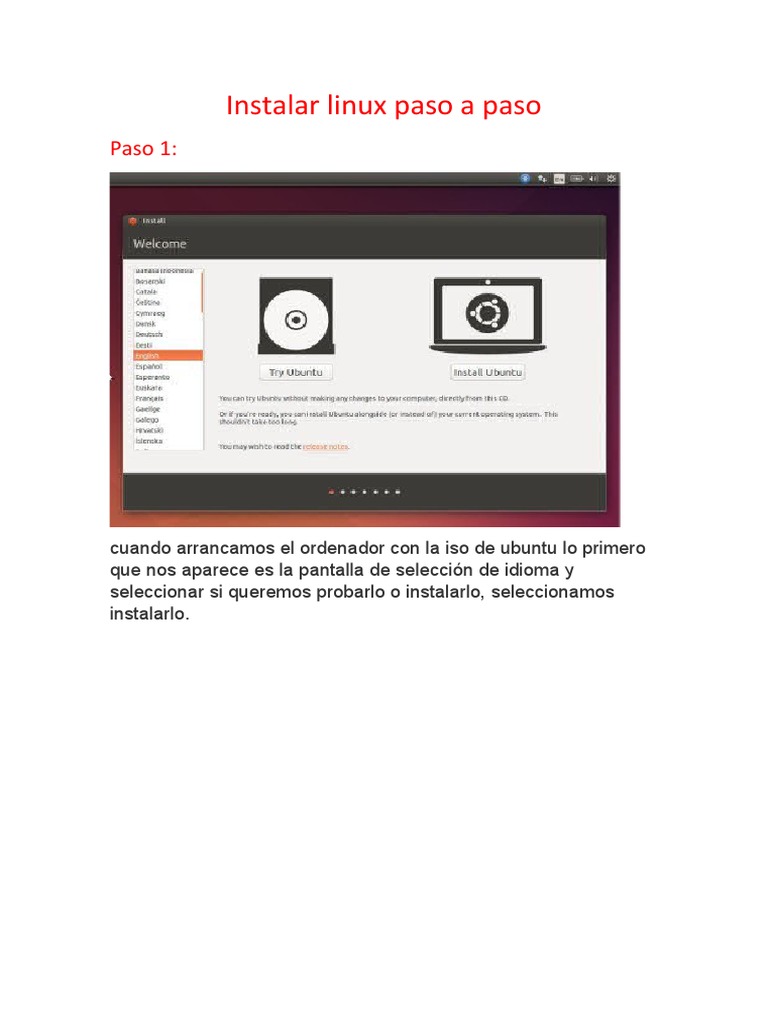 Instalar Linux Paso A Paso Fierro | PDF