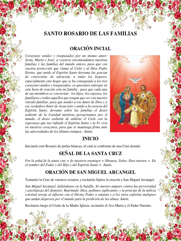 Santo Rosario por la Familia | PDF | María, madre de Jesús | orador del ...
