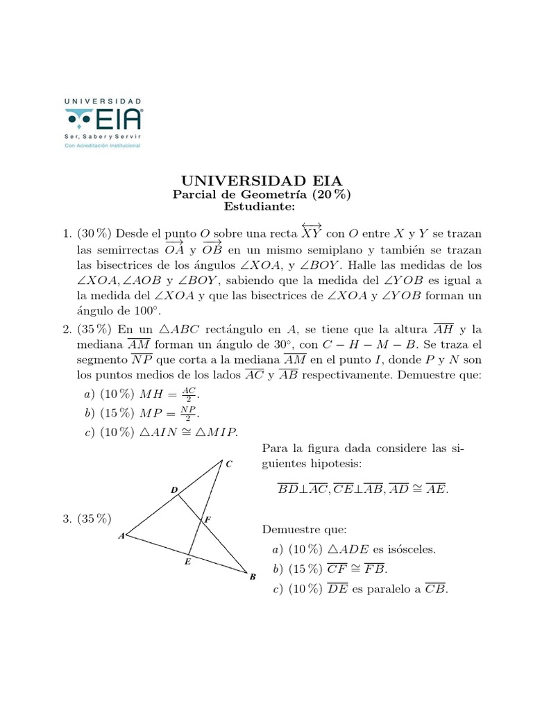 Parcial Geo 02 2017 | PDF