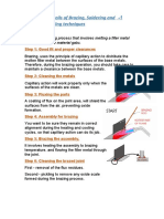 Brazing:: 1 - Discuss The Details of Brazing, Soldering and Riveting Welding Techniques