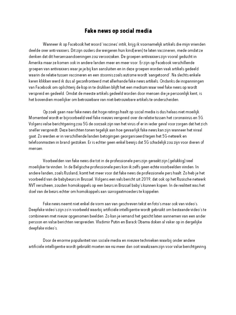 Fake News Op Social Media | PDF