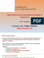 Principles of Microeconomics (PMI511S) : Lecturer: Mr. Mally Likukela