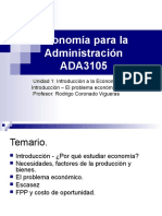 ADA3106 - Unidad 1 - 1 - El Problema Económico