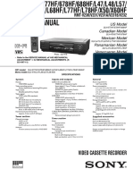 Service Manual: Video Cassette Recorder