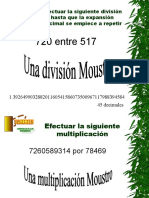 36 Multiplicación y División Moustro