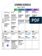 5lg Learning Schedule May 25-29