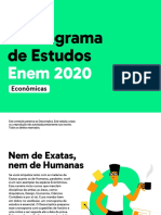 Cronograma de Estudos Enem 2020 Econômicas