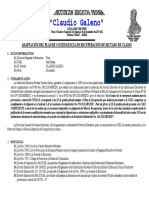 Plan de Adaptación Contingencial de Recuperacion de Clases Galeno 2020