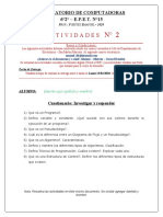 Laboratorio de Computadoras - Cuestionario: Investigar y responder