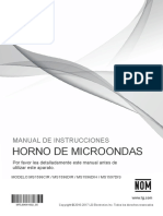 Manual Instrucciones Horno Microondas LG