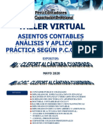 1 TALLER ASIENTOS CONTABLE - ANALISIS Y APLICACION PRACTICA SEGUN P.C.G.E. 2020 - MG CLEFORT ALCANTARA