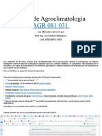 Clases de Agroclimatología Evidencia